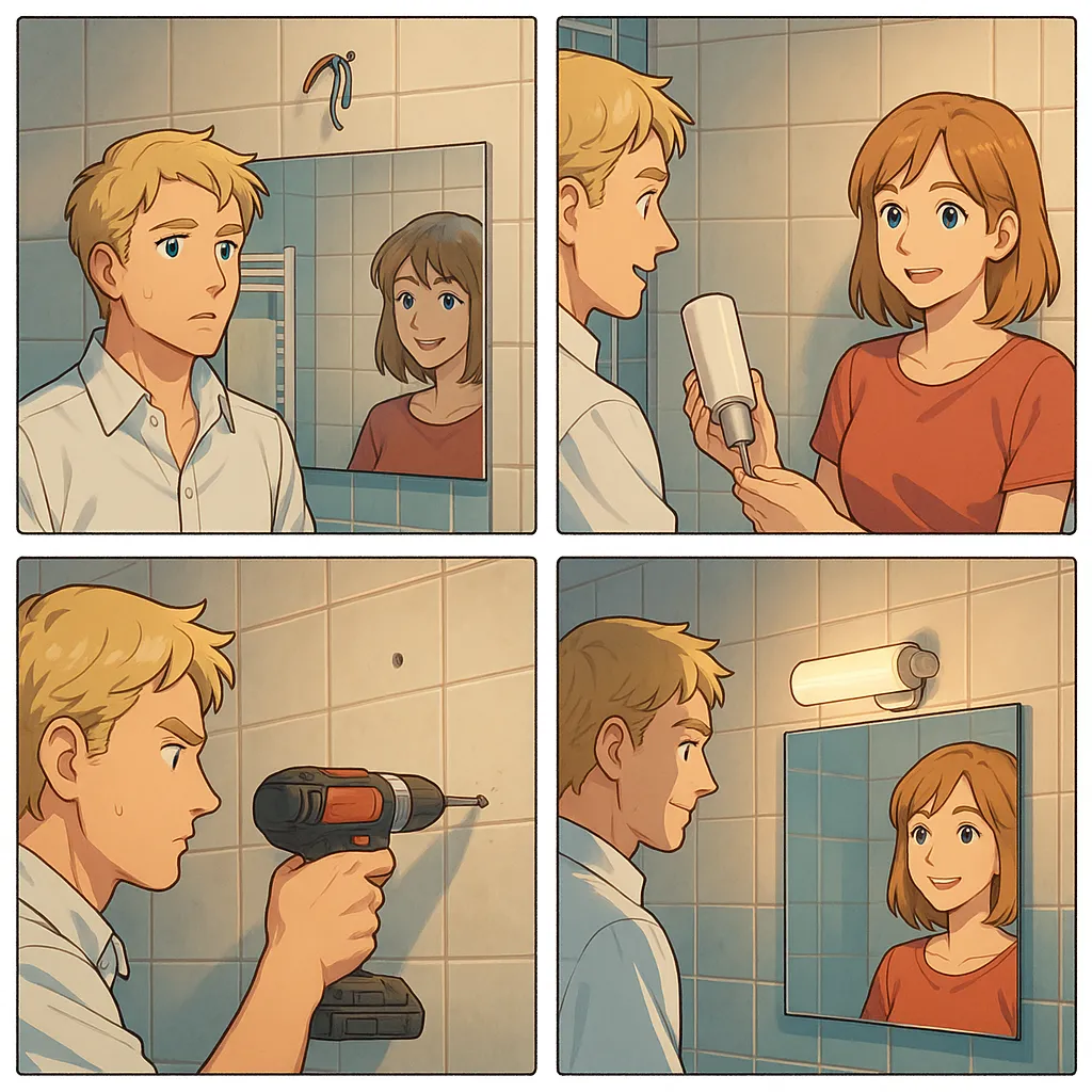 Bohrlöcher in Fliesen Mietwohnung