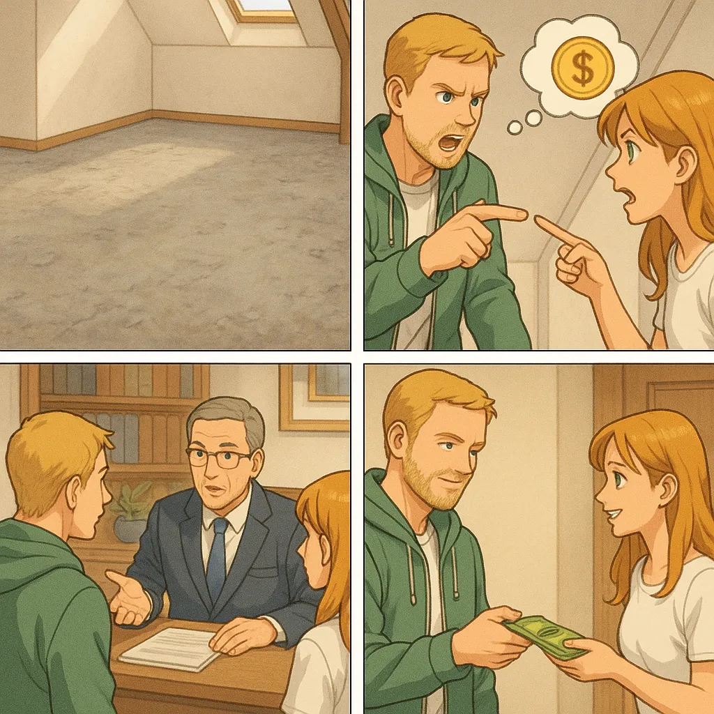 Immeuble Mietwohnung Estrichboden